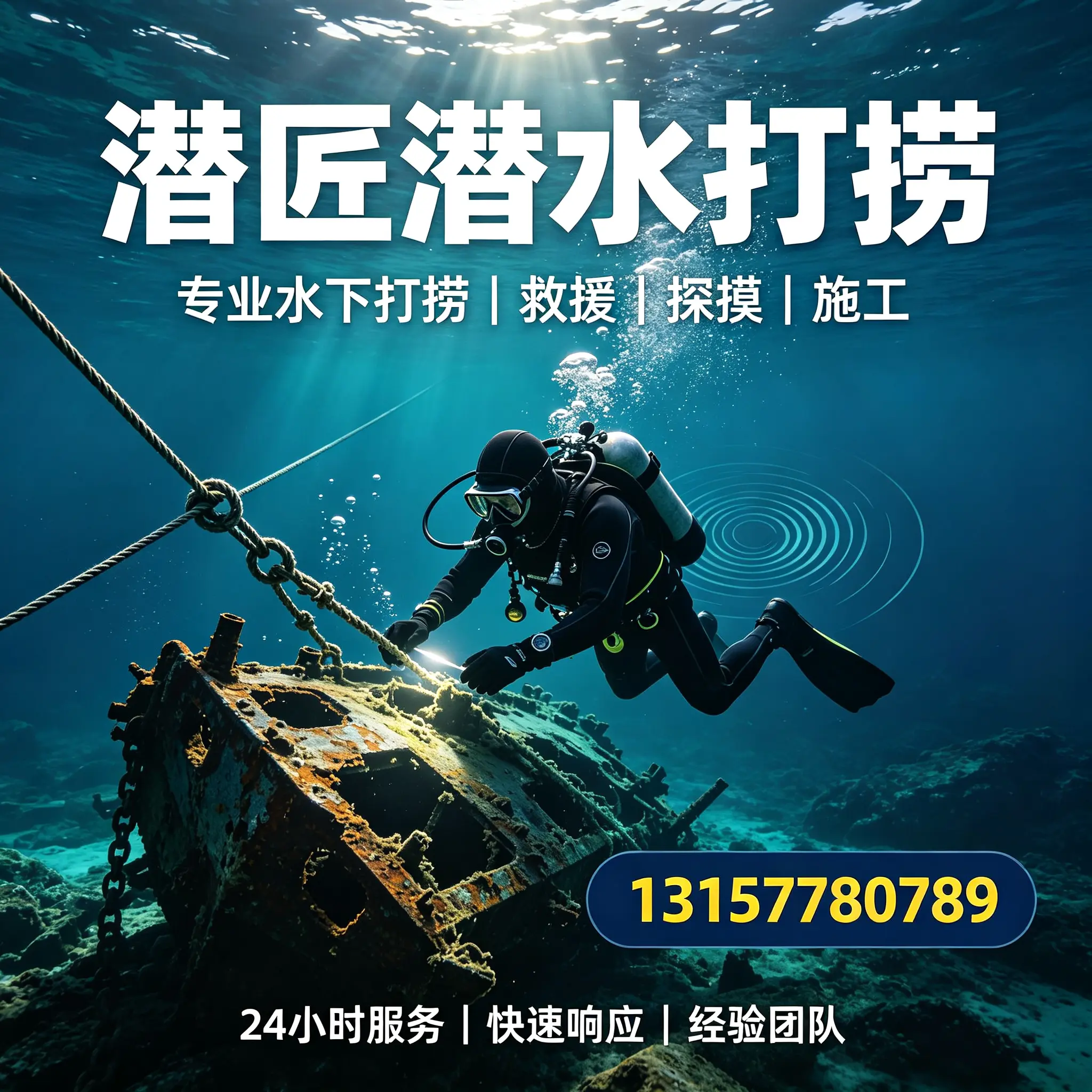 张北水下打捞作业服务产品